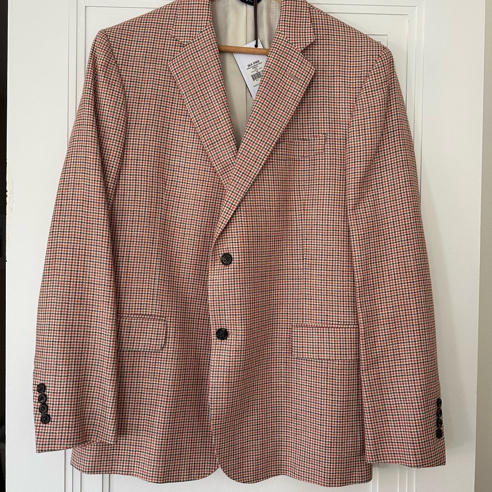 NWT Jack Spade Multicolor Houndstooth Blazer